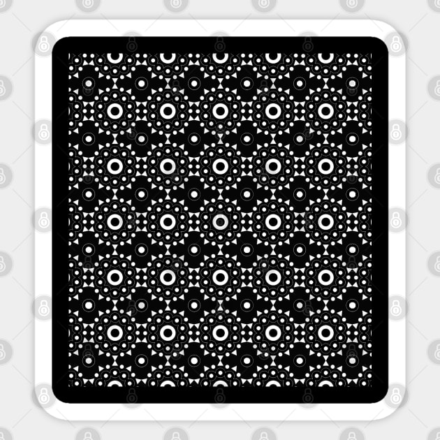 Black and white seamless pattern Sticker by Spinkly